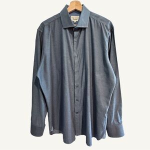 Ted Baker Endurance Dress Shirt 17 34/35 Blue